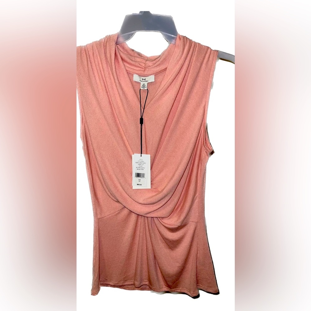 H by HALSTON knit pink quartz top